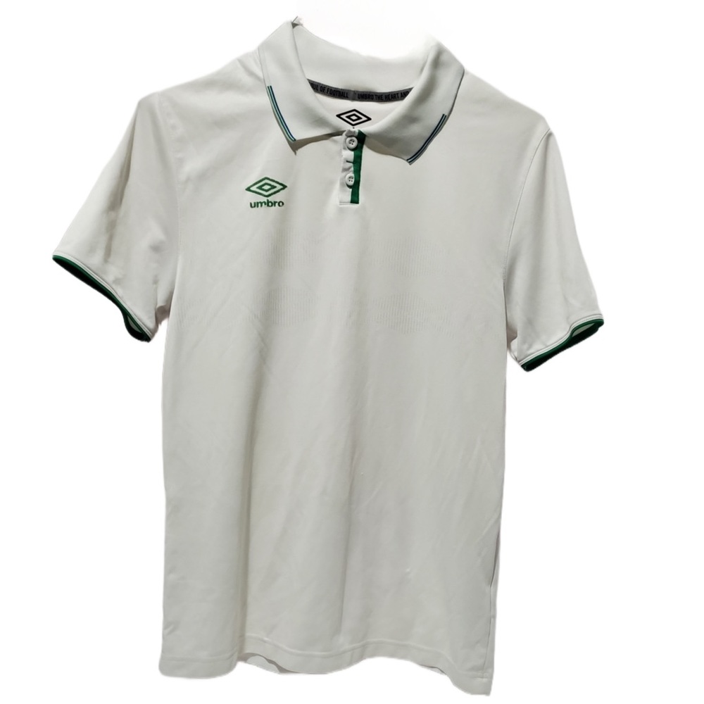 Umbro Men’s White and Green Polo Shirt!